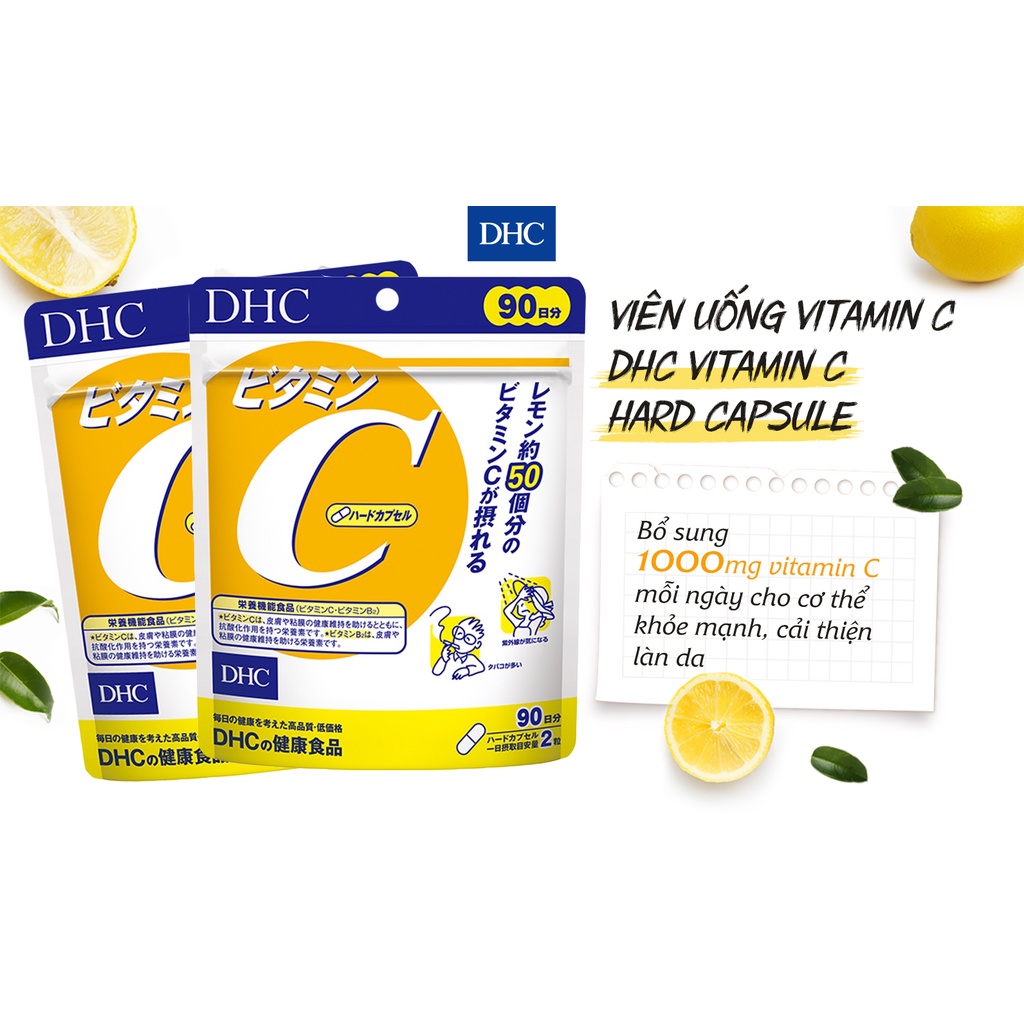 Viên uống DHC bổ sung vitamin C Nhật Bản 180 Viên 90 Ngày Dùng