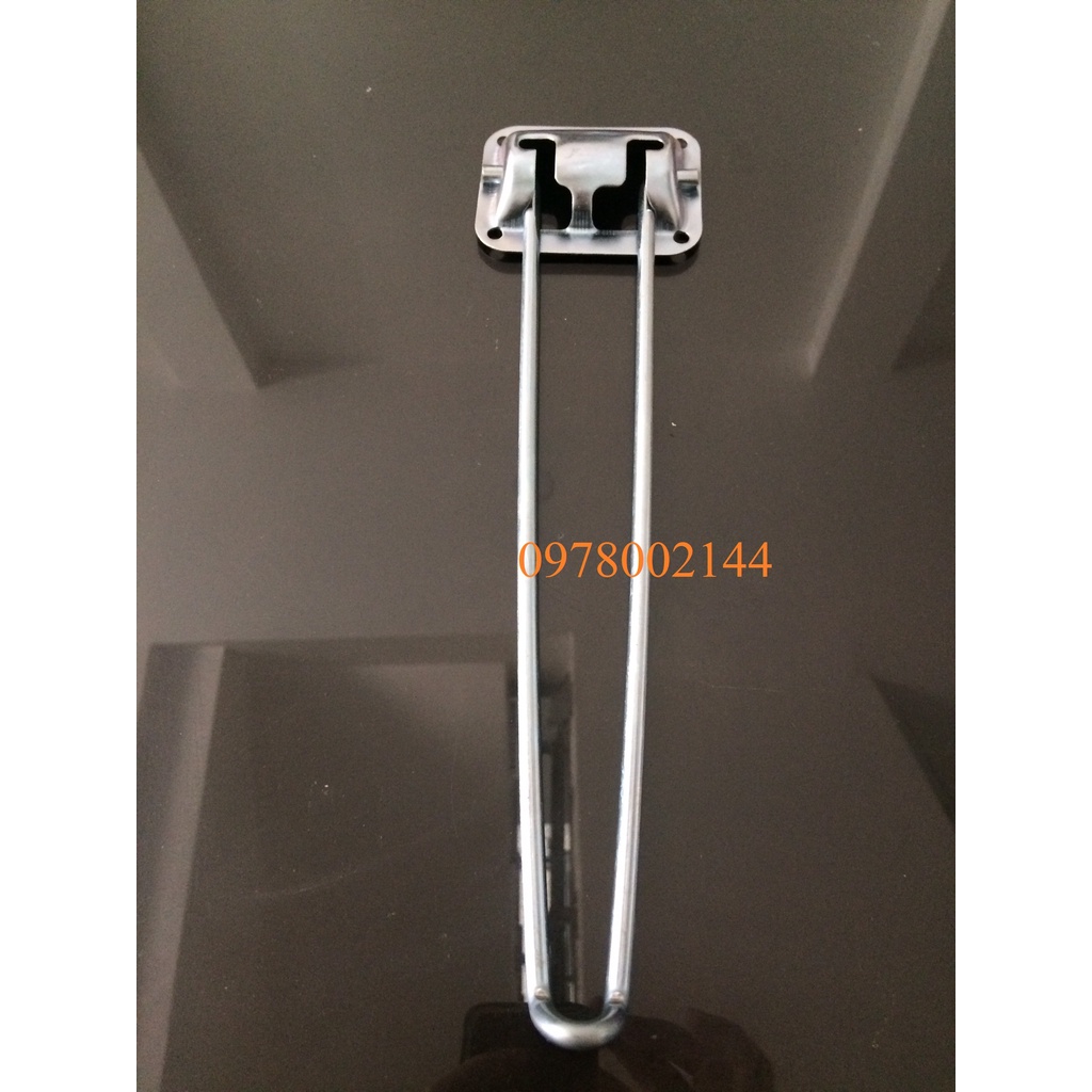 Chân bàn gấp gọn, chân bàn xếp bằng Sắt mạ kẽm dài 28cm