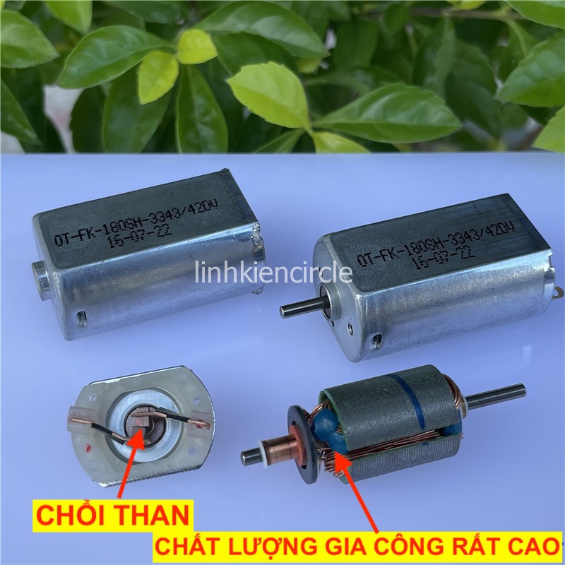 Motor chổi than 180 mã 180SH chất lượng cao 3.7V - 7.4V tốc độ 26000 RPM hàng mới 100% - LK0338