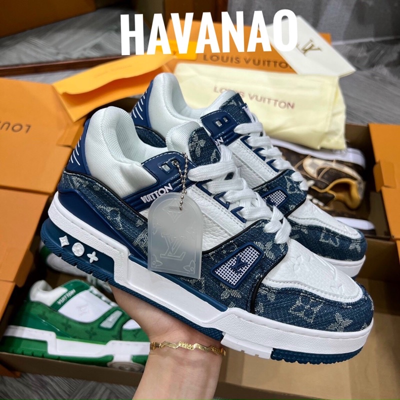 Giày lv  siêu cấp nam nữ . Giày Lv sneaker kèm box full bill thẻ