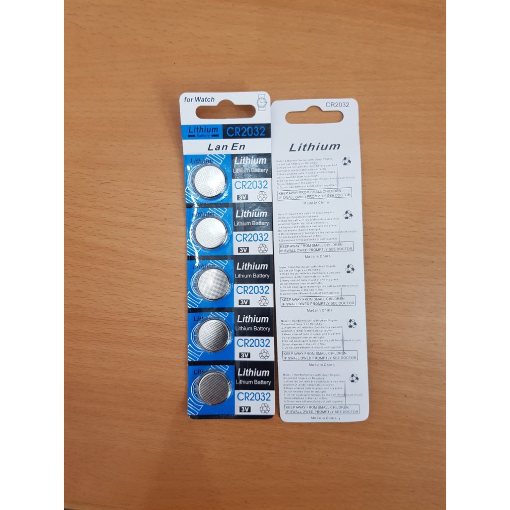 Pin nút CR2032, pin CMOS 3V (vỉ 5 viên) dùng cho cân điện tử, đồ dùng điện