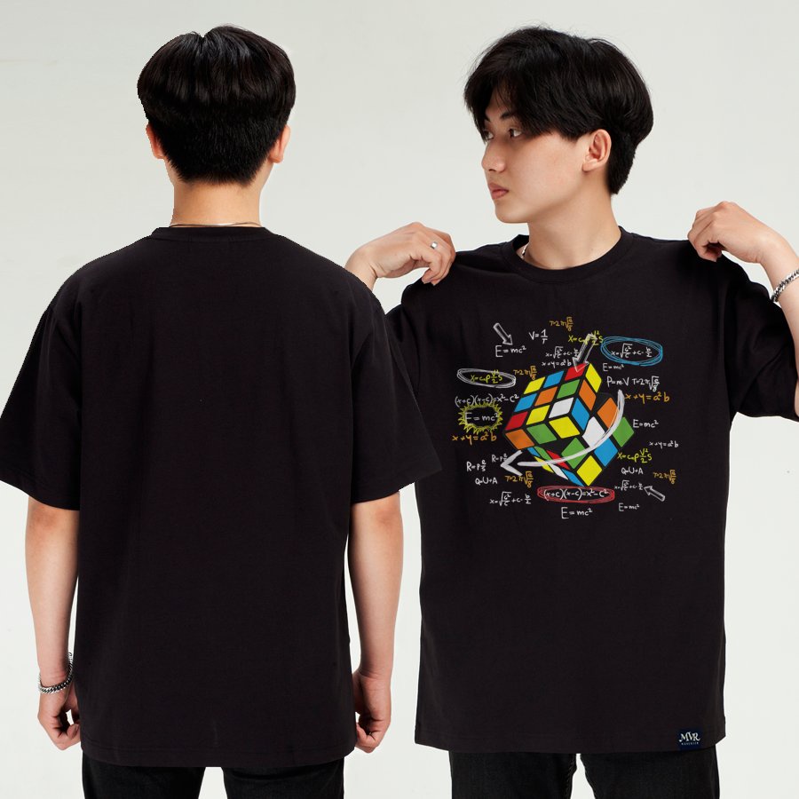 Áo thun Rubik nam nữ cổ tròn Người chơi hệ toán học phông Hàn Quốc local brand MVR KK3798