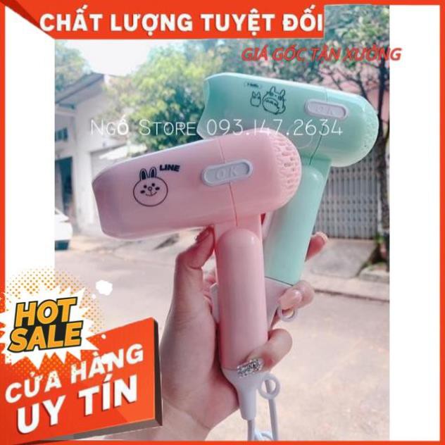 Máy sấy tóc mini 2 chế độ gấp gọn siêu kute