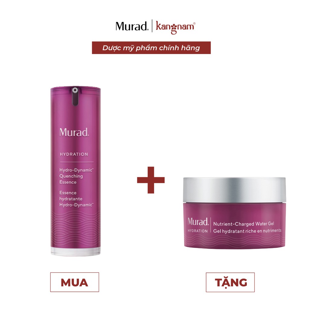 Tinh chất căng mọng Murad Hydro-Dynamic Quenching Essence 30ml Tặng Gel sạc nước Nutrient-Charged Water Gel 50ml