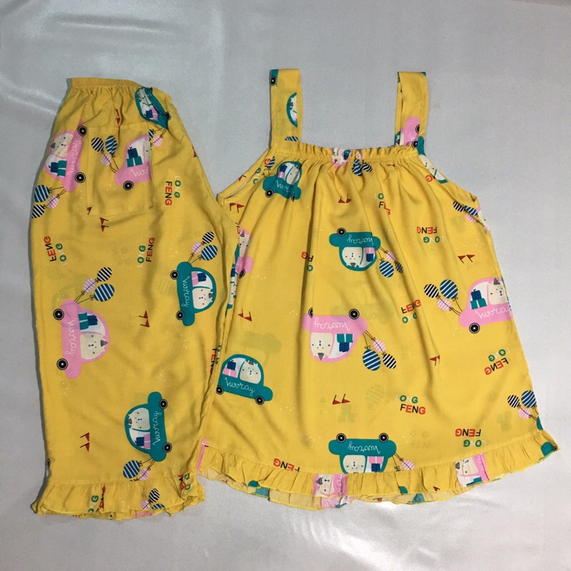 Đồ bộ lửng 2 dây Lanh (Tole) Size 1 (Từ 40kg-50kg).