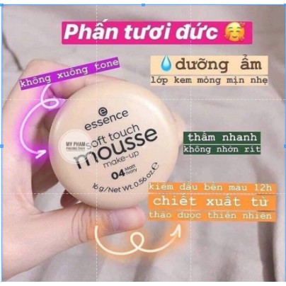 Phấn Tươi  Make Up Của Đức Essence Mousse - Mỹ Phẩm Nội Địa Chính Hãng.( Mẫu mới 2020 : Chữ Đen ) | BigBuy360 - bigbuy360.vn