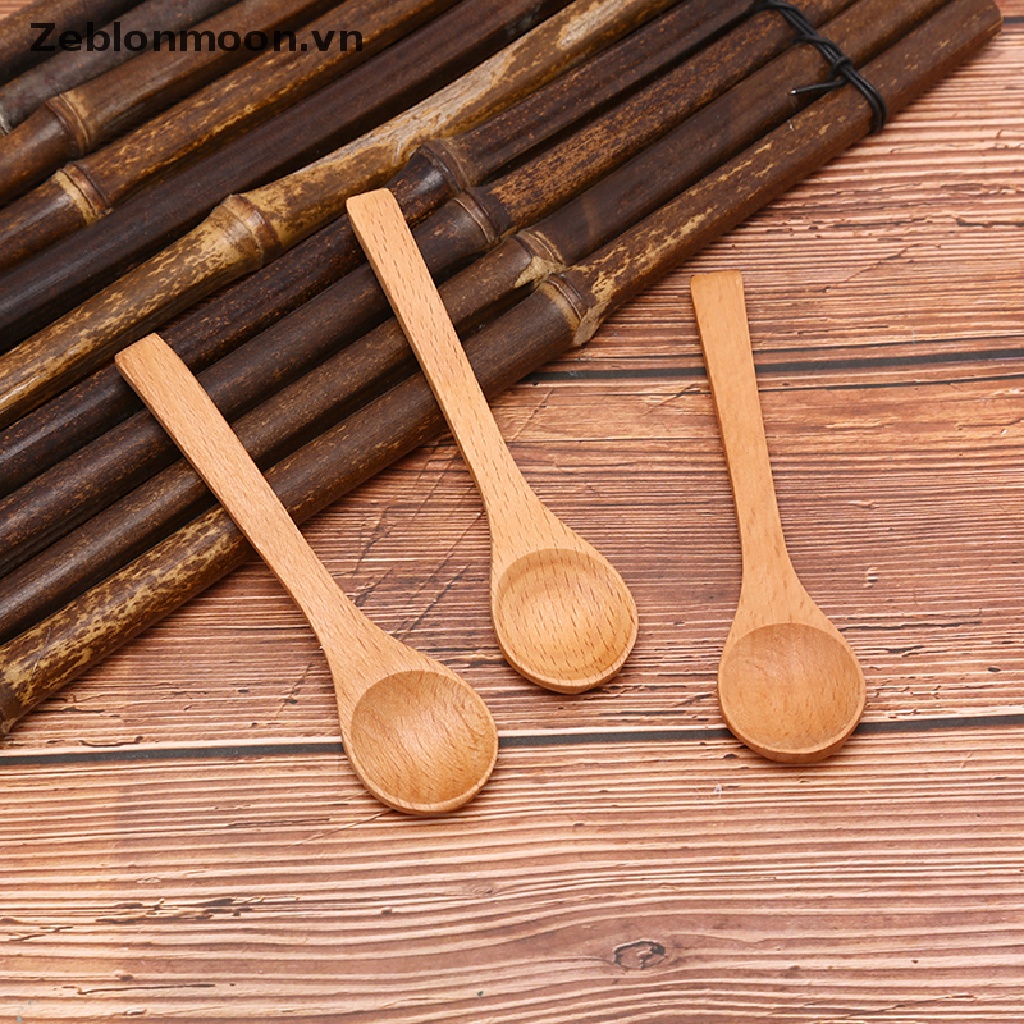 Muỗng gỗ tre tròn uống trà/ cà phê/ ăn súp