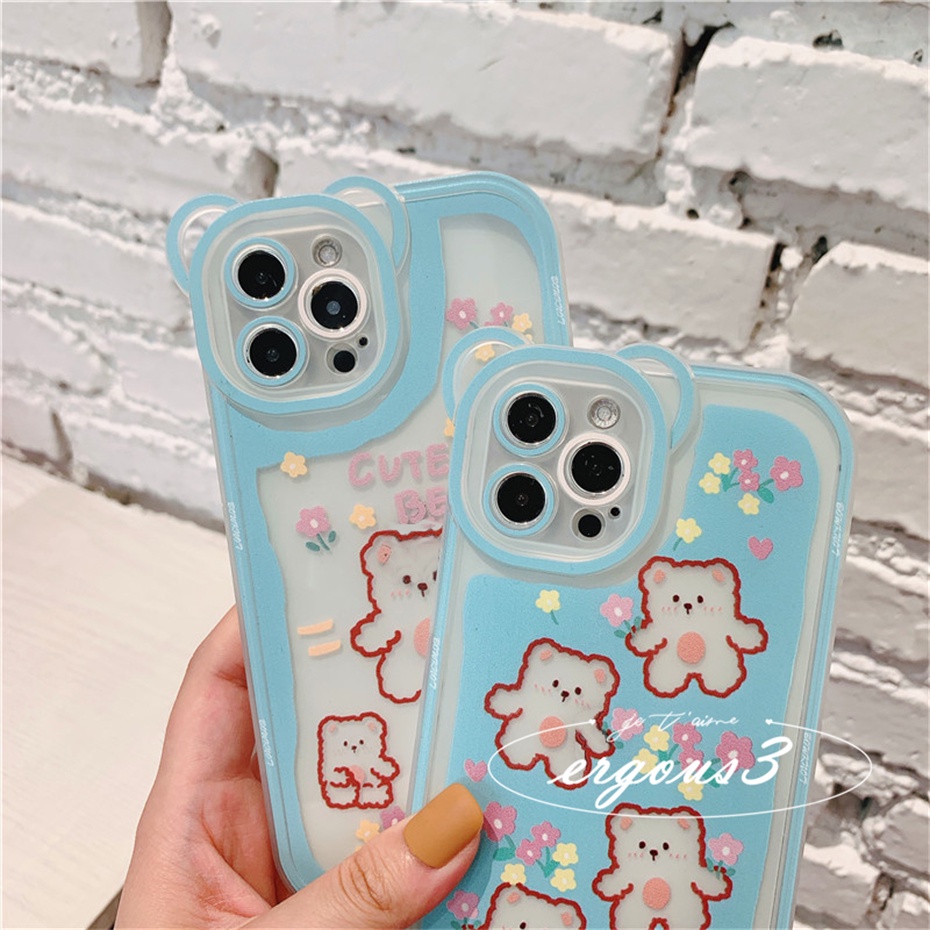 Ốp Điện Thoại Mềm Hình Gấu May Mắn Cho iPhone 14 13 12 11 Pro Max SE2020 X XR Xs Max 7 8 6 6s +