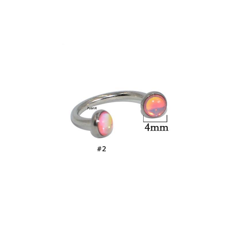 Khuyên xỏ cơ thể bằng thép không gỉ 16 gauge hình móng ngựa cá tính thời trang