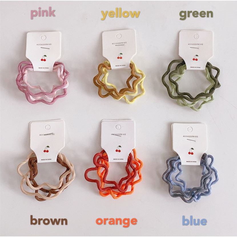 (Bộ 4 cái) Dây Thun Cột Tóc LIN Nhiều Màu Cho Nữ