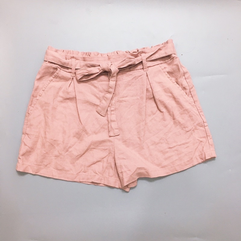 [Mã FAMARAL1 giảm 10k đơn 50k] quần shorts linen SIMPLY thắt nơ