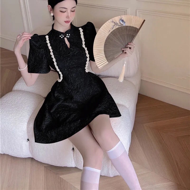 Đầm tay bồng xoè tiểu thư