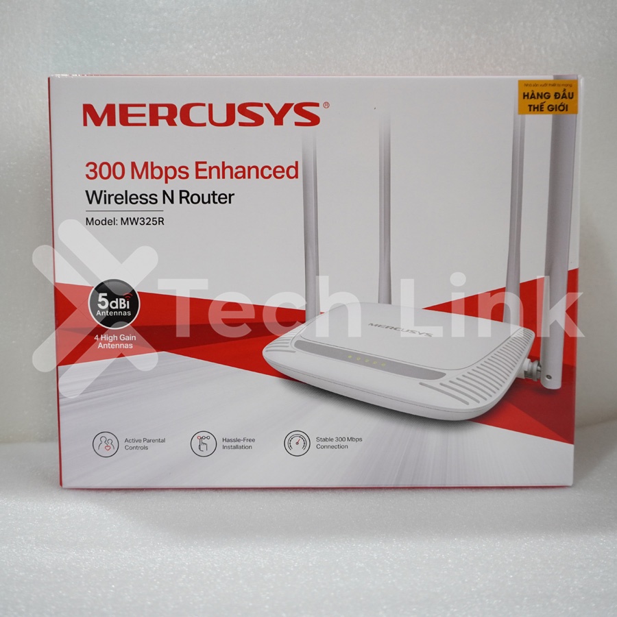 Bộ Phát Router Wi-Fi Mercusys MW325R Chuẩn N Tốc Độ 300Mbps