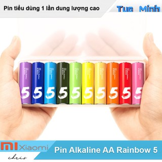 [Nhungnhung]  Pin AA Alkaline Xiaomi Rainbow 5 vỉ 10 viên 4 22