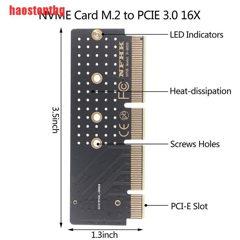 Thẻ Chuyển Đổi M.2 Nvme Ssd Sang Pcie M2 Key M Driver Adapter X4X8 X 16