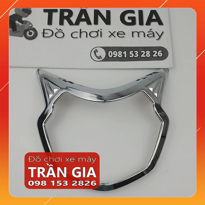 Ốp viền đèn pha xe vision 2021-2022 xi inox cacbon - phụ kiện trang trí