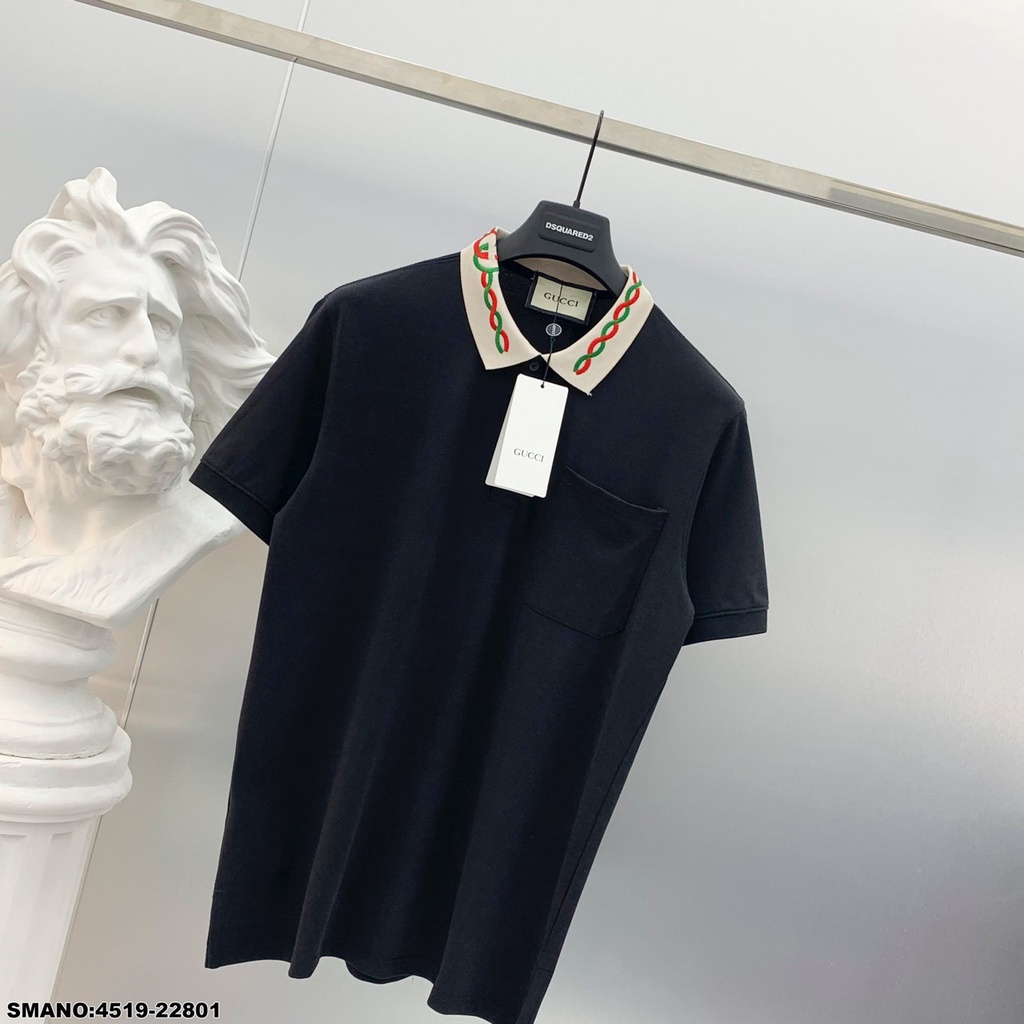 Áo Polo Nam GC Họa Tiết Cổ Siêu Đẹp - Áo Phông Cổ Bẻ Nam GC Chất Cotton Thoáng Mát Mềm Mịn DT STORE MENWEAR