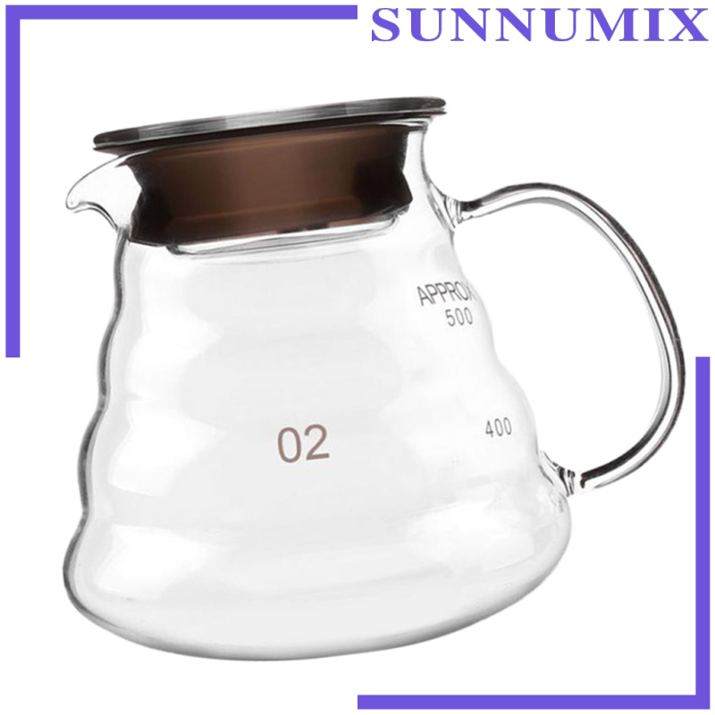 [SUNNIMIX]Glass Coffee Server 250/360/600/800ml Coffee Maker Pot Kettle Glass Filter 250ml