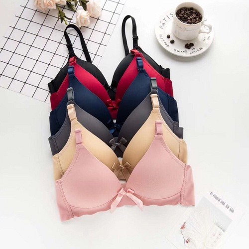 Áo lót nữ - Áo Ngực Đính Nơ Không Gọng Đệm Mỏng Viền Sóng Cực Xinh - AL 6699