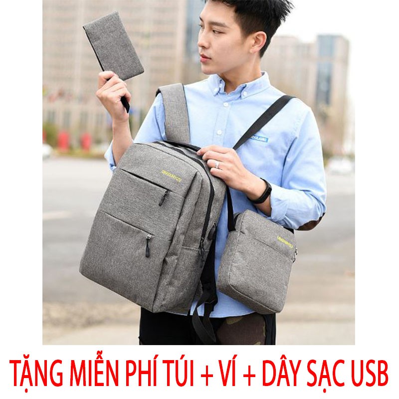 Balo Đẹp Tặng Túi Ví - Balo laptop nam nữ chống sốc laptop - Tuxa Store