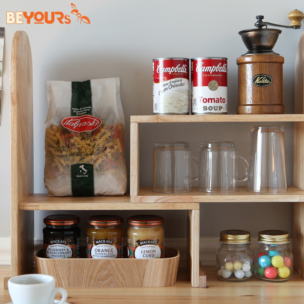 Kệ Bếp Đựng Gia Vị Đa Năng Gỗ BEYOURs Cup Shelf Đồ Dụng Cụ Nhà Bếp Thông Minh