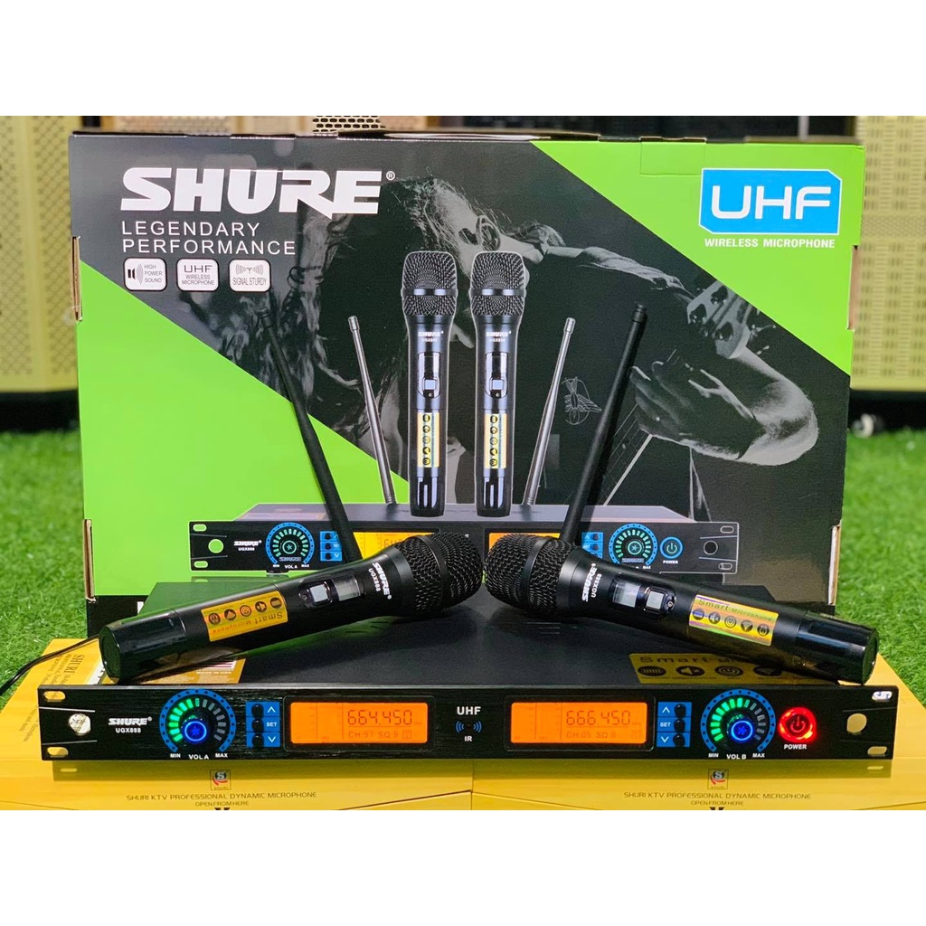 Micro karaoke không dây SHURE UGX888 hét nhẹ, chống hú tốt - ugx888 - micro không dây - micro shure - shure