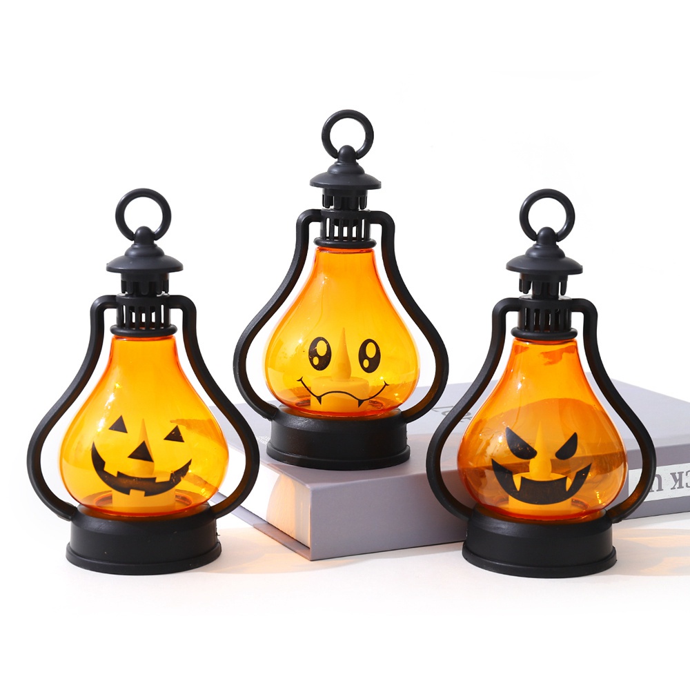 Lồng Đèn Điện Tử Hình Quả Bí Ngô Halloween Độc Đáo