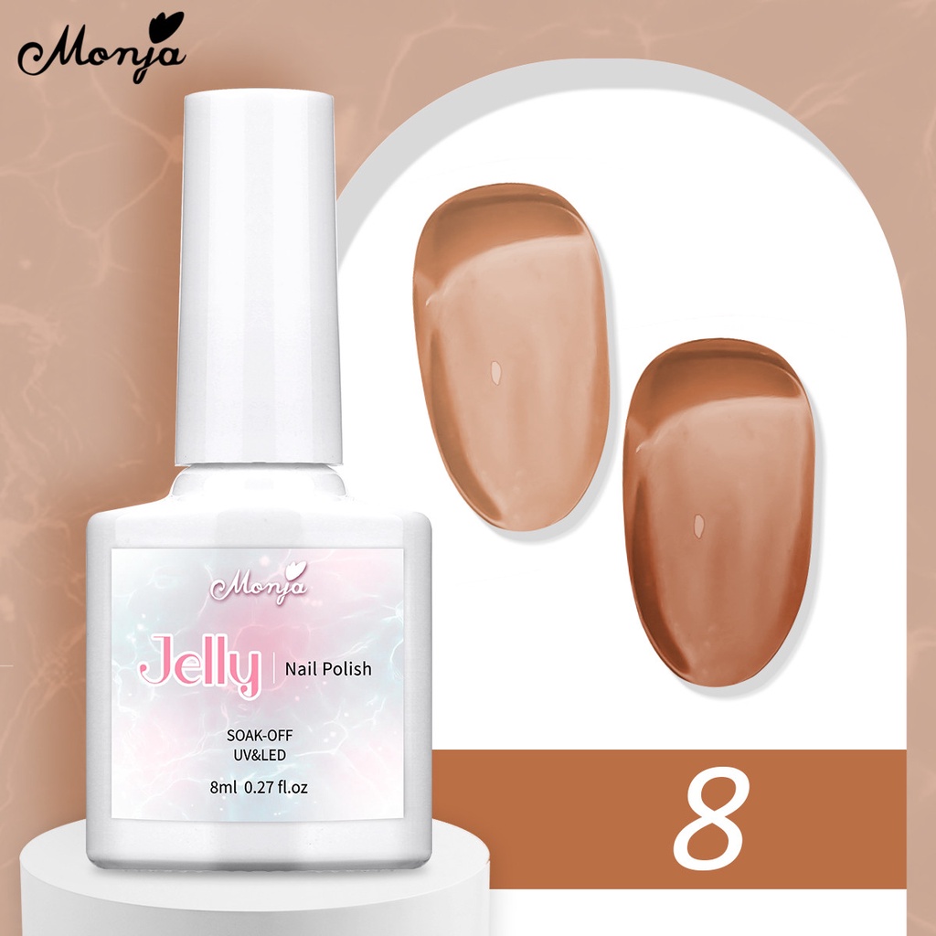 Gel sơn móng tay Monja màu hồng nude mờ 8ml