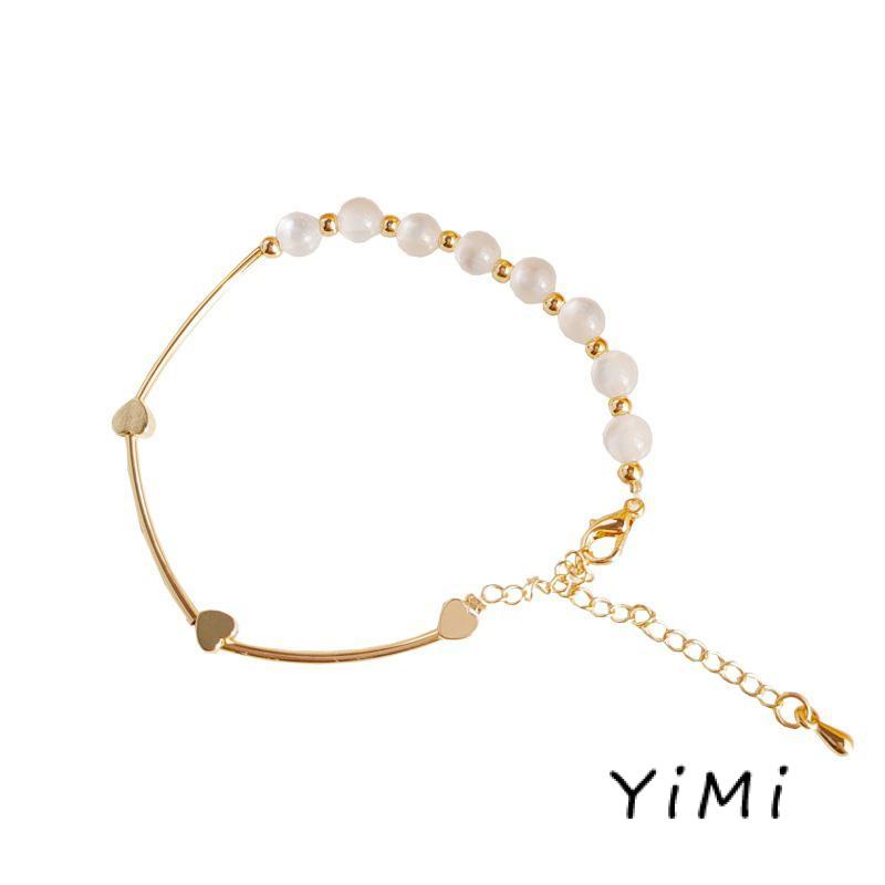 [mo] Vòng Đeo Tay Kết Cấu Đơn Giản Bằng Kim Loại Không Đối Xứng Thời Trang Cho Nữ