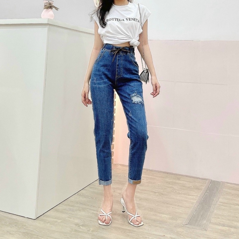 Quần Jeans Baggy lưng thun