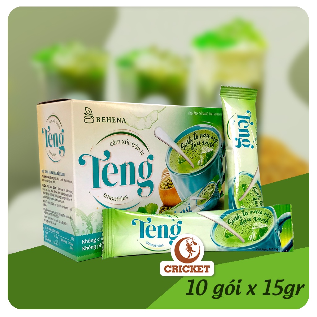 BỘT RAU MÁ ĐẬU XANH Hộp 150g  - RAU MÁ UỐNG LIỀN GIÚP GIẢI NHIỆT THANH MÁT CƠ THỂ - CRICKET