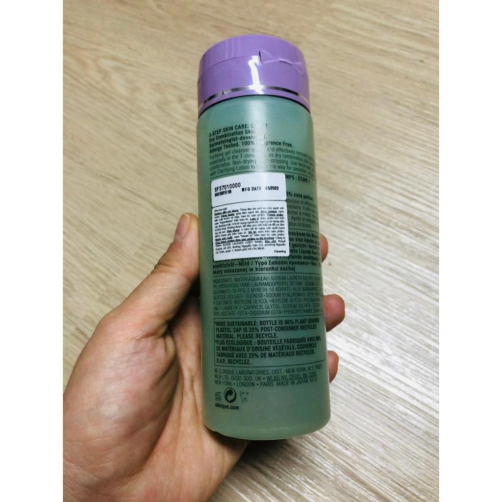 Sữa Rửa Mặt Dạng Gel Clinique All About Clean Liquid Facial Soap 200ml
