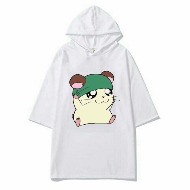 Áo hoodie tay lỡ nam nữ hoạt hình