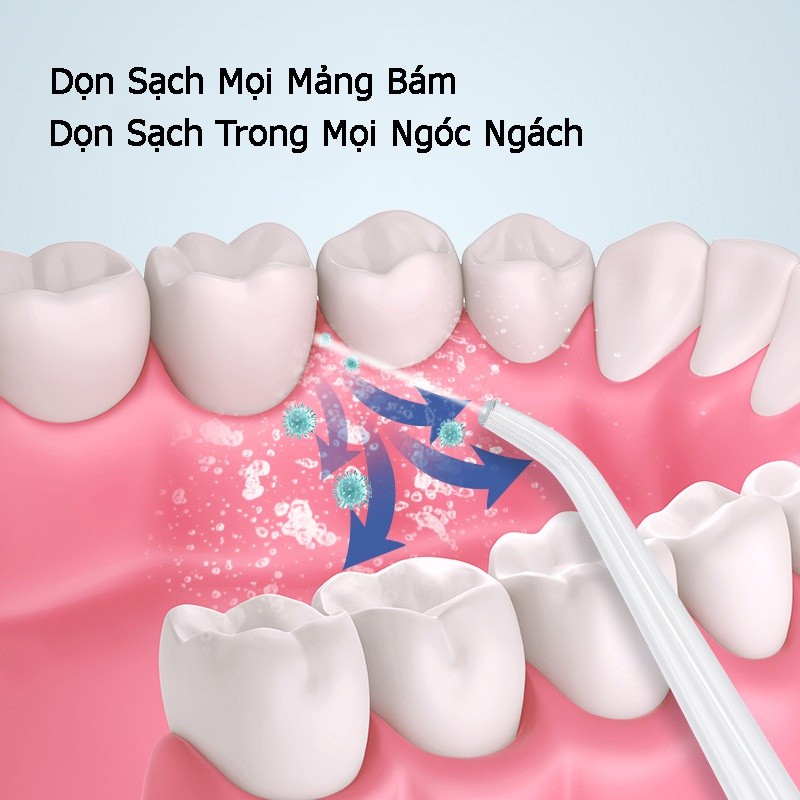 Máy tăm nước cao cấp HC HailiCare thế hệ mới 2021, máy tăm nước cầm tay h2ofloss 3 chế độ [TẶNG KÈM 5 ĐẦU PHUN]