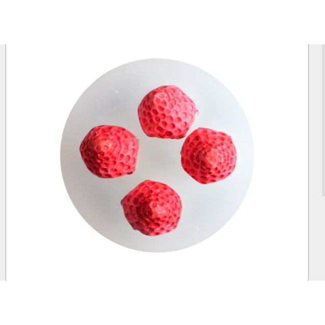 Khuôn Silicone trái cây Dâu Tây 4 Trái Vĩ Hồng