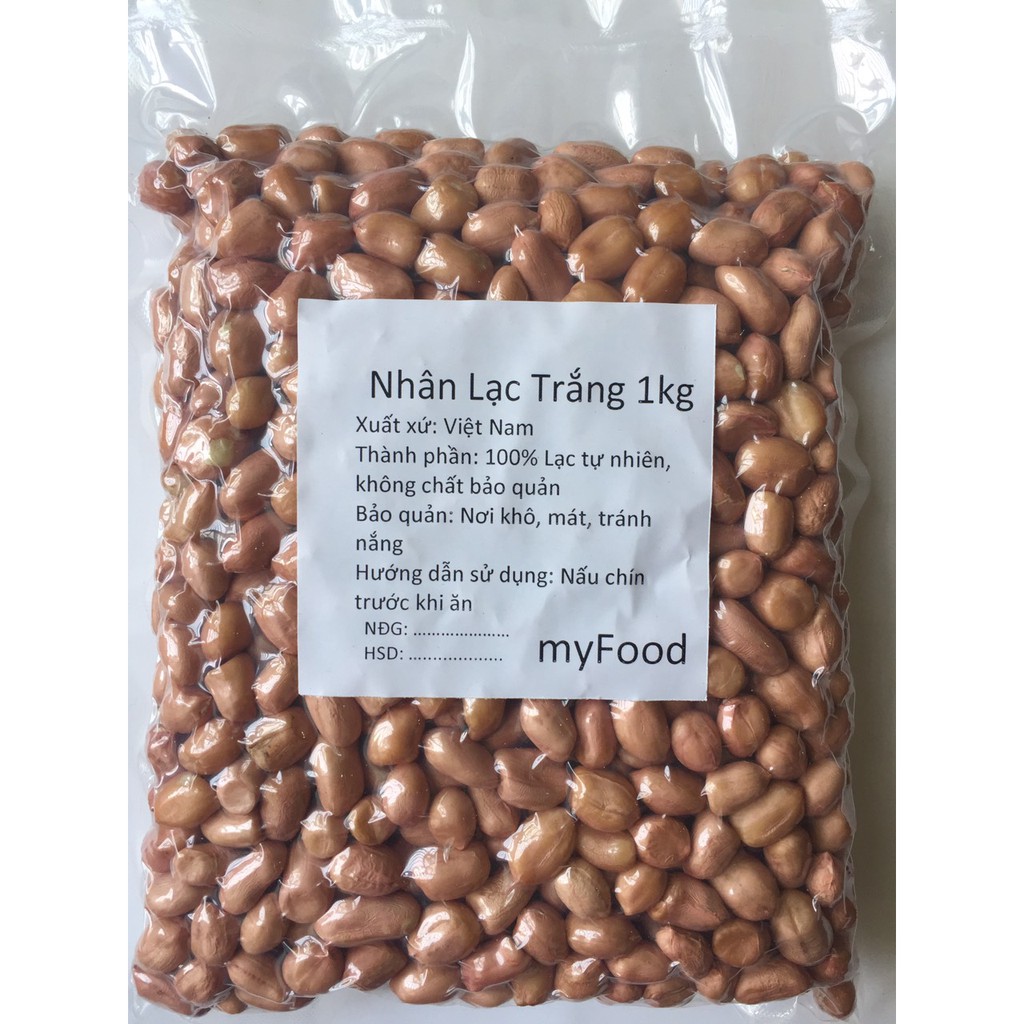 500g-1kg- Lạc nhân trắng / Đậu phộng trắng sống