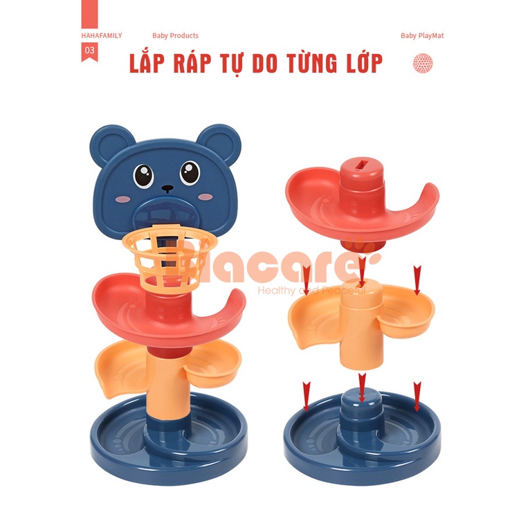Đồ chơi cho bé thả bóng xoay tròn kết hợp bóng rổ ZoZo Store