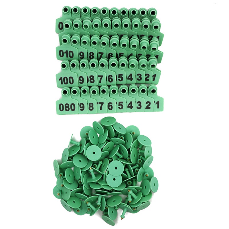 100PCS 5x4cm Thẻ Đeo Tai Heo Có In Số 001-100,Nhãn Dán Tai Heo Thẻ Đeo Tai Bằng Nhựa Cho Động Vật Gia Súc Lợn Bò Dê