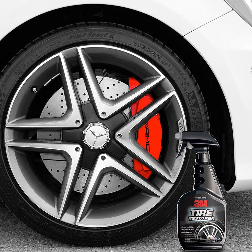 Chai xịt chăm sóc lốp phục hồi cao su - 3M Tire Restorer PN39042 473ml (Đen) ducthanhauto