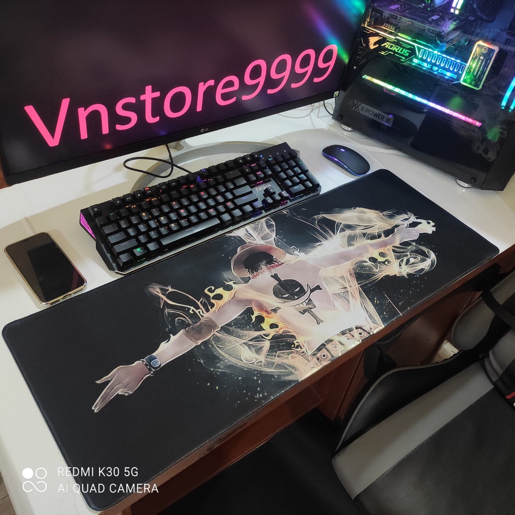 Lót chuột phím tắt văn phòng excel cỡ lớn, pad chuột anime cute siêu đẹp bề mặt speed  mã LC80