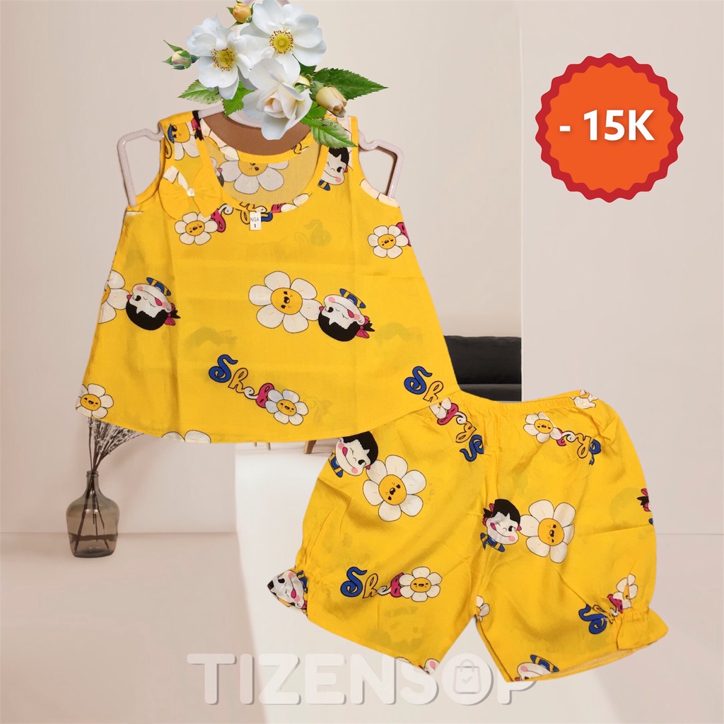 Đồ tole bé gái kiểu xòe vải lanh tone chất đẹp mặc mát