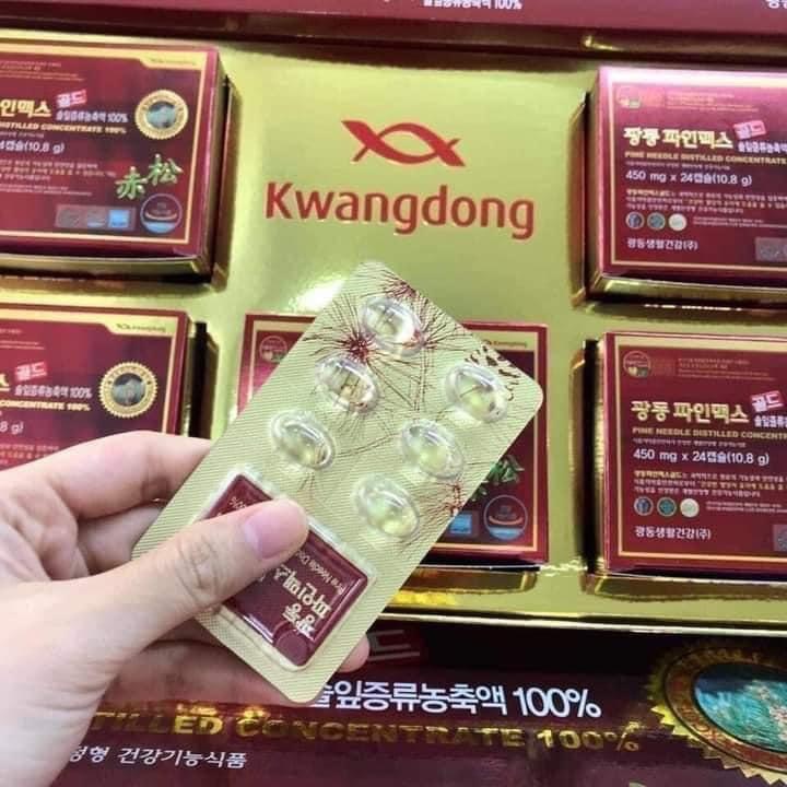 Tinh dầu thông đỏ Kwangdong HÀN QUỐC- Giảm mỡ máu, phòng ung thư hộp 120 viên