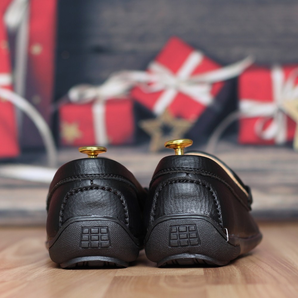 Giày Lười Thời Trang Nam Plo Đen [+2 Đôi Tất] | BigBuy360 - bigbuy360.vn