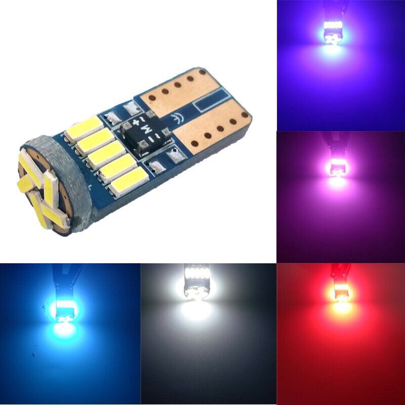 Đèn LED 15 bóng T10 W5W 4014 SMD chiếu ánh sáng phát hiện lỗ cho xe ô tô