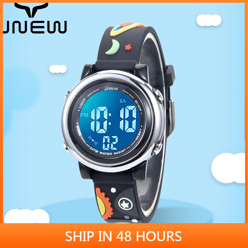 JNEW Đồng hồ hoạt hình trẻ em đồng hồ nam trẻ em không thấm nước