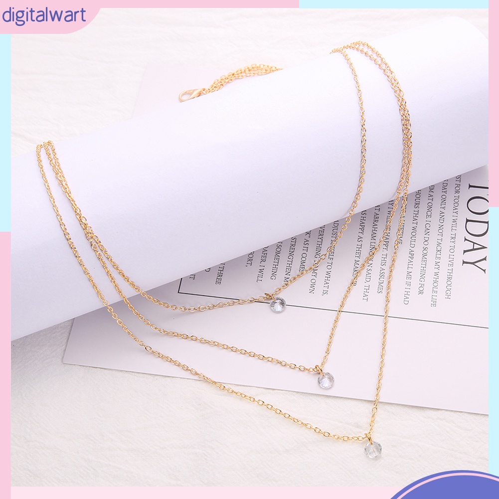 Vòng cổ nhiều lớp đính đá lấp lánh sành điệu