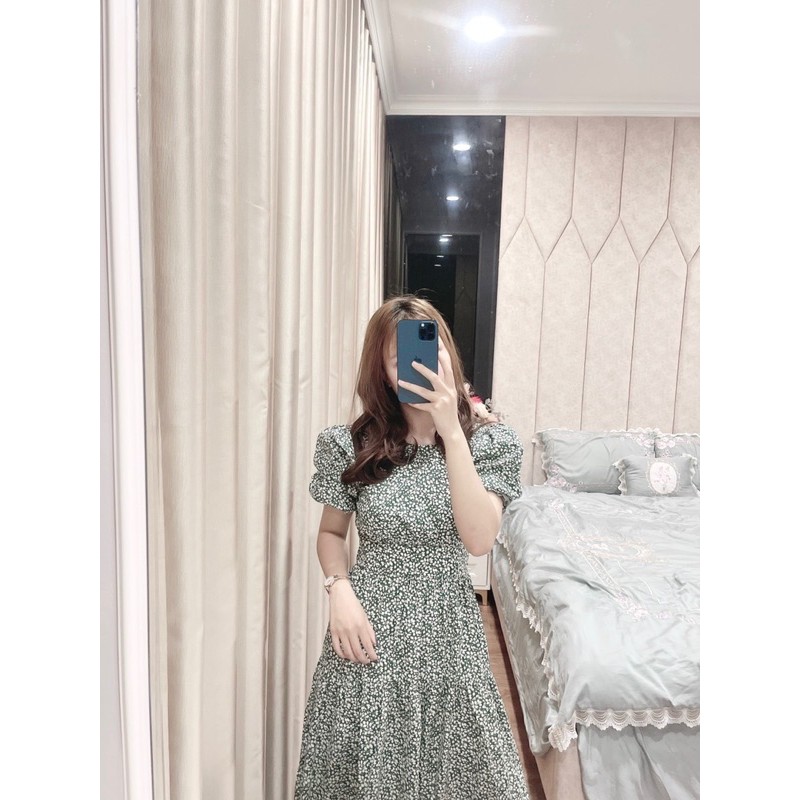 VNU168 - VÁY VINTAGE LÁ TAY BỒNG 3 TẦNG | BigBuy360 - bigbuy360.vn