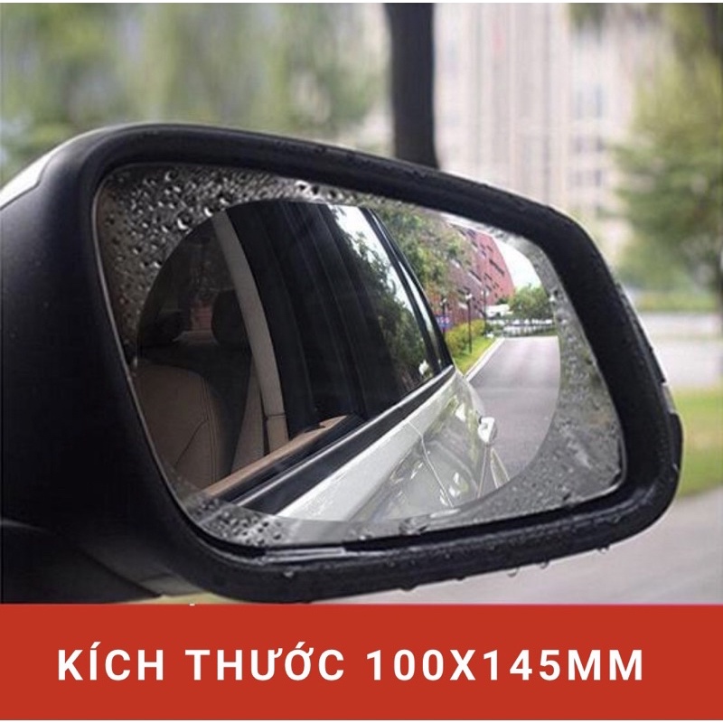 COMBO 4 miếng dán chống nước chống chói gương kính ô tô, miếng dán chống bám nước gương chiếu hậu nano loại 1 XM_STORE