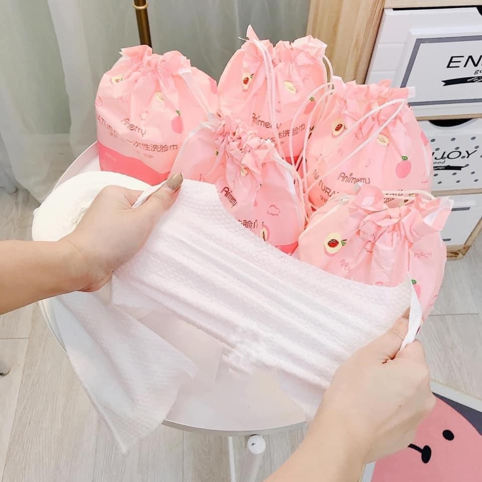 Khăn mặt dùng 1 lần Animerry, khăn mặt khô, giấy đa năng tiện lợi, dễ sử dụng / Plain Cotton Soft Towel