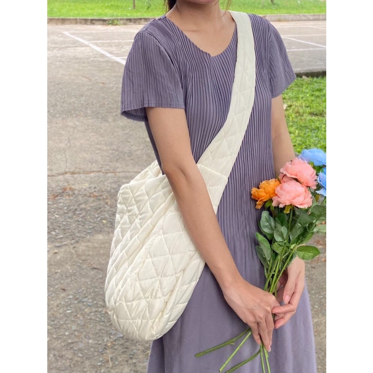 【Ready Stock】Túi Tote Đeo Dưới Cánh Tay Bằng Cotton Họa Tiết Kẻ Sọc Nhiều Màu Sắc Thời Trang Mùa Đông Cho Nữ